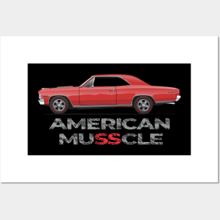 american muscle-Red Posters and Art